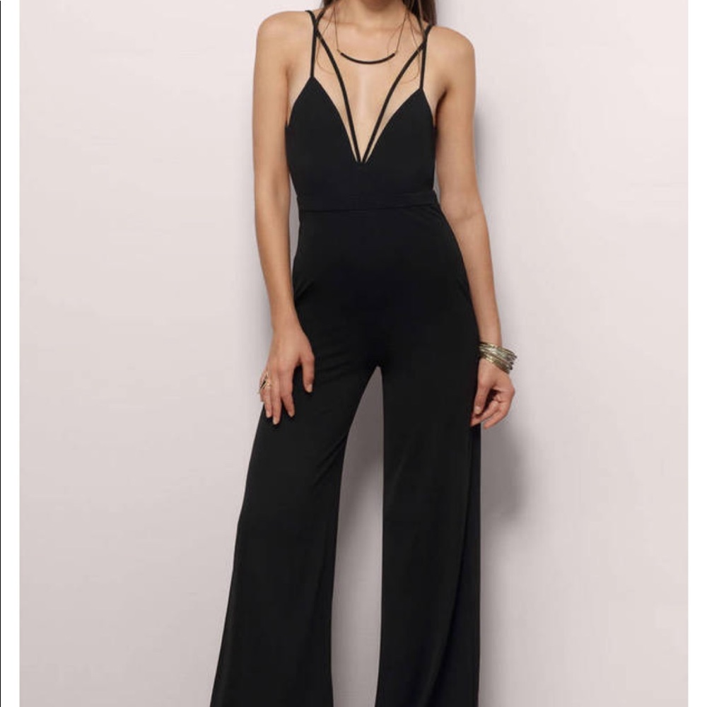 Black strappy jumpsuit